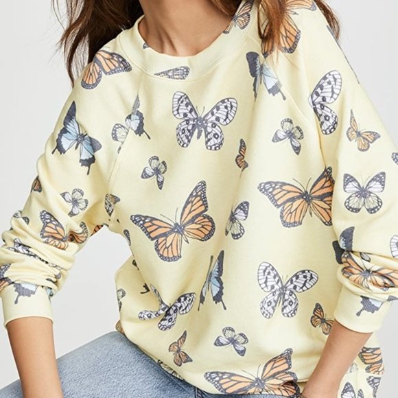 Wildfox Sweaters - Wildfox Yellow Butterfly Sweater
